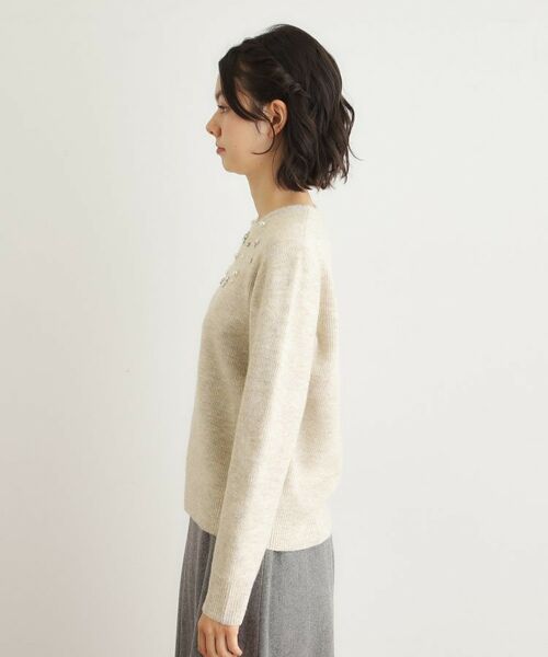 LAURA ASHLEY / ローラ アシュレイ ニット・セーター | 【モヘヤ混／洗える／ビジュー付き】プルオーバーニット | 詳細14