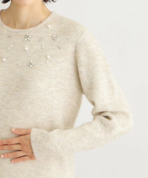 LAURA ASHLEY / ローラ アシュレイ ニット・セーター | 【モヘヤ混／洗える／ビジュー付き】プルオーバーニット | 詳細17