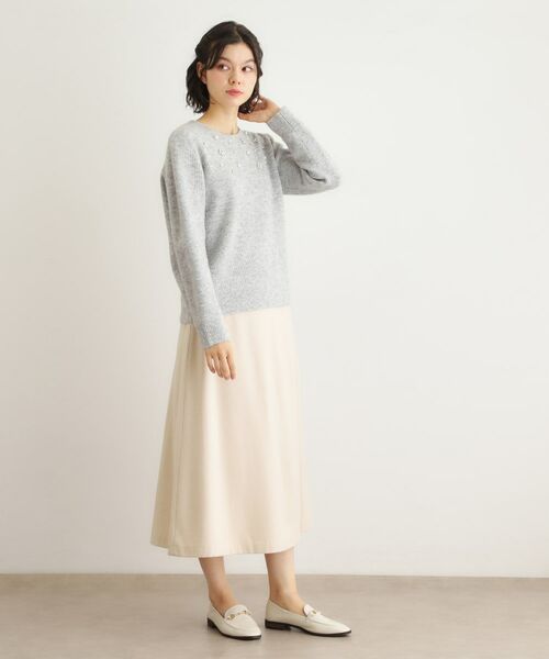 LAURA ASHLEY / ローラ アシュレイ ニット・セーター | 【モヘヤ混／洗える／ビジュー付き】プルオーバーニット | 詳細2