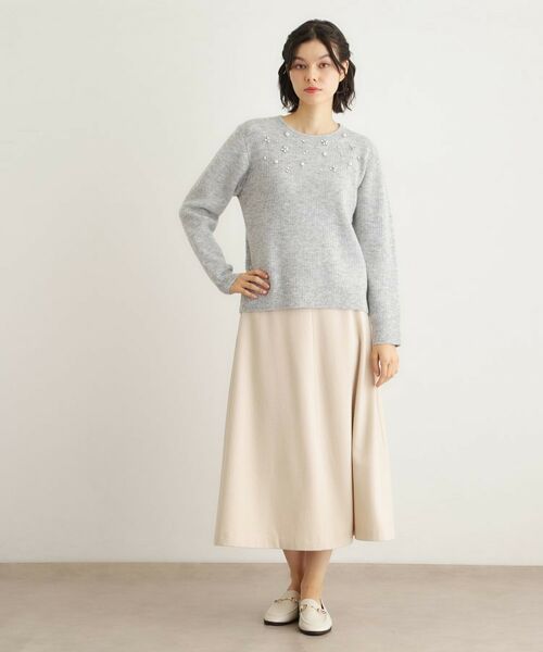 LAURA ASHLEY / ローラ アシュレイ ニット・セーター | 【モヘヤ混／洗える／ビジュー付き】プルオーバーニット | 詳細3