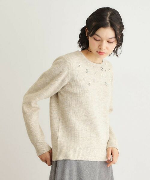 LAURA ASHLEY / ローラ アシュレイ ニット・セーター | 【モヘヤ混／洗える／ビジュー付き】プルオーバーニット | 詳細5