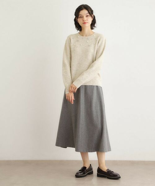 LAURA ASHLEY / ローラ アシュレイ ニット・セーター | 【モヘヤ混／洗える／ビジュー付き】プルオーバーニット | 詳細7