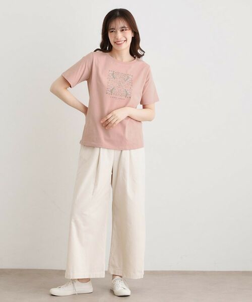 LAURA ASHLEY / ローラ アシュレイ Tシャツ | 【カラー追加！STORY掲載！／コットン100％／3colors】エラビー スカーフ柄 Tシャツ | 詳細7