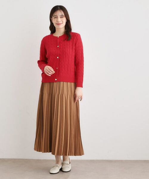 LAURA ASHLEY / ローラ アシュレイ カーディガン・ボレロ | 【洗える／同素材アイテムあり】ケーブル編み ニットカーディガン | 詳細10