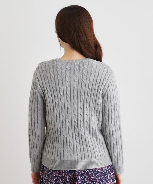 LAURA ASHLEY / ローラ アシュレイ カーディガン・ボレロ | 【洗える／同素材アイテムあり】ケーブル編み ニットカーディガン | 詳細15