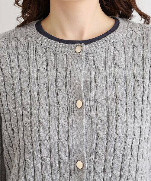 LAURA ASHLEY / ローラ アシュレイ カーディガン・ボレロ | 【洗える／同素材アイテムあり】ケーブル編み ニットカーディガン | 詳細16