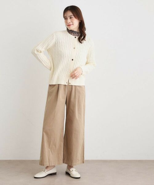 LAURA ASHLEY / ローラ アシュレイ カーディガン・ボレロ | 【洗える／同素材アイテムあり】ケーブル編み ニットカーディガン | 詳細3