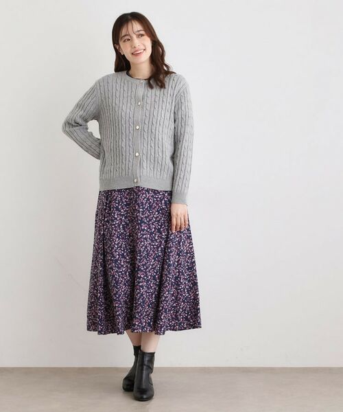 LAURA ASHLEY / ローラ アシュレイ カーディガン・ボレロ | 【洗える／同素材アイテムあり】ケーブル編み ニットカーディガン | 詳細6