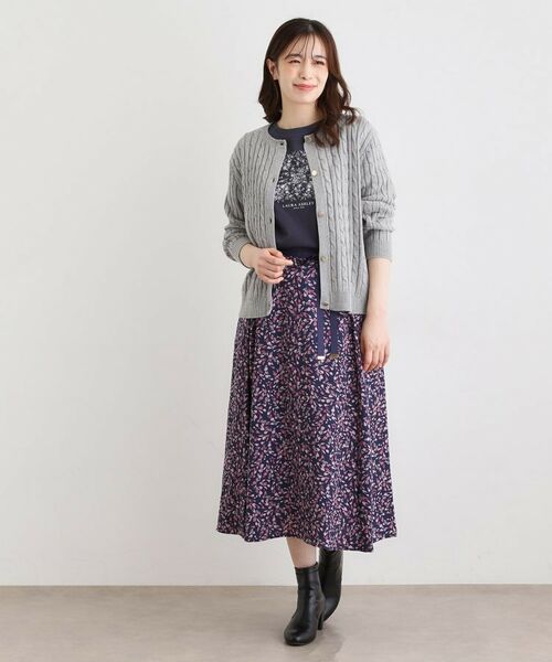 LAURA ASHLEY / ローラ アシュレイ カーディガン・ボレロ | 【洗える／同素材アイテムあり】ケーブル編み ニットカーディガン | 詳細7