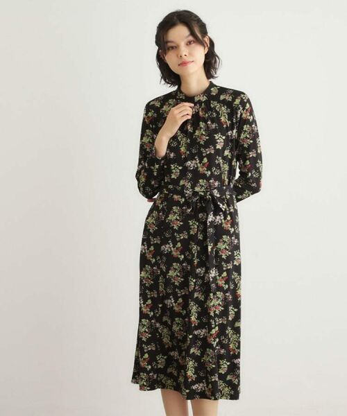 LAURA ASHLEY / ローラ アシュレイ ミニ丈・ひざ丈ワンピース | 【洗える/ジャージ素材/同柄アイテムあり】ベリーズ スペースド柄ワンピース | 詳細14