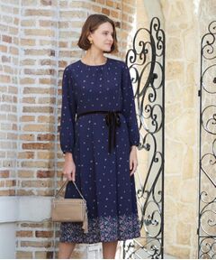 LAURA ASHLEY / ローラ アシュレイ ミニ丈・ひざ丈ワンピース | 【洗える／同柄アイテムあり】ライリー バタフライズ柄 ワンピース