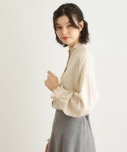 LAURA ASHLEY / ローラ アシュレイ シャツ・ブラウス | 【洗える／羽織に使える】セルロース フリルブラウス | 詳細1