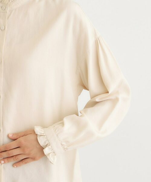 LAURA ASHLEY / ローラ アシュレイ シャツ・ブラウス | 【洗える／羽織に使える】セルロース フリルブラウス | 詳細13