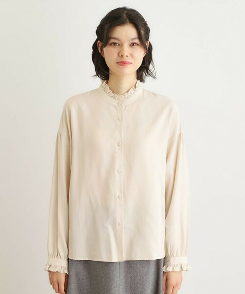 LAURA ASHLEY / ローラ アシュレイ シャツ・ブラウス | 【洗える／羽織に使える】セルロース フリルブラウス | 詳細9