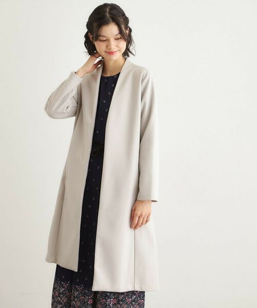 LAURA ASHLEY / ローラ アシュレイ その他アウター | 【洗える/ウールレット】着流しロングコート | 詳細1