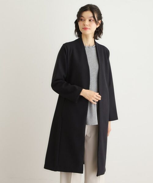 LAURA ASHLEY / ローラ アシュレイ その他アウター | 【洗える/ウールレット】着流しロングコート(ネイビー(094))