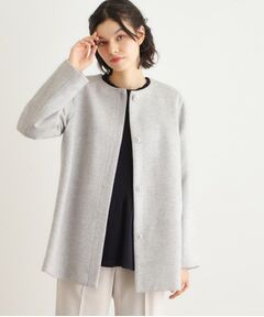 LAURA ASHLEY / ローラ アシュレイ その他アウター | 【ウール混／ビジューボタン】ミドル丈コート