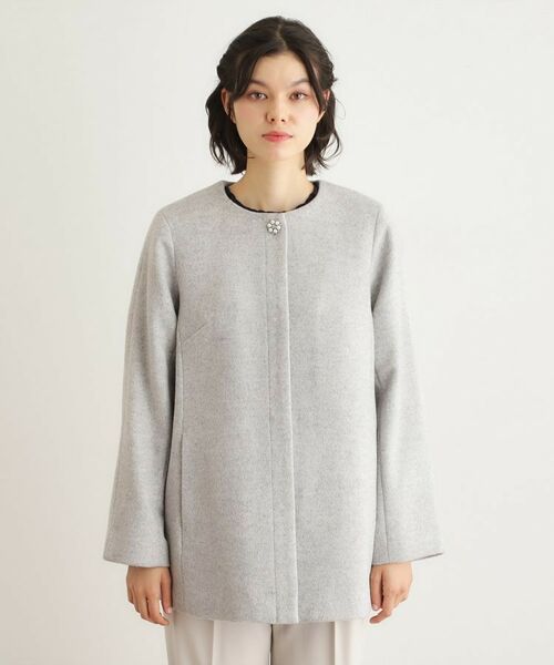 LAURA ASHLEY / ローラ アシュレイ その他アウター | 【ウール混/ビジューボタン】ミドル丈コート | 詳細9