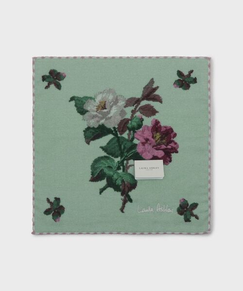 LAURA ASHLEY/ローラ アシュレイ ベルビルローゼズハンカチ ミントグリーン(121) 00(FREE)