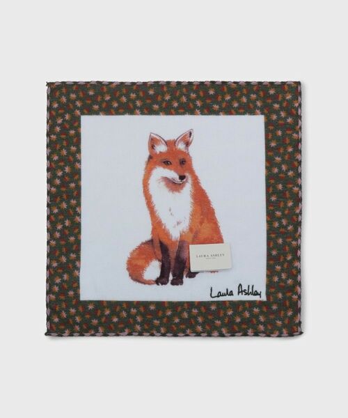 LAURA ASHLEY/ローラ アシュレイ フォックス柄ハンカチ モカブラウン(142) 00(FREE)