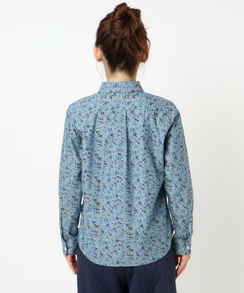 LAURA ASHLEY / ローラ アシュレイ シャツ・ブラウス | 【コットン100％／ワンマイルウエア】ロサ サンクタ柄 ダンガリーブラウス | 詳細3