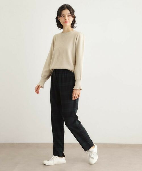 LAURA ASHLEY / ローラ アシュレイ パンツ | 【日本製】カシミヤ混ストレッチパンツ | 詳細7