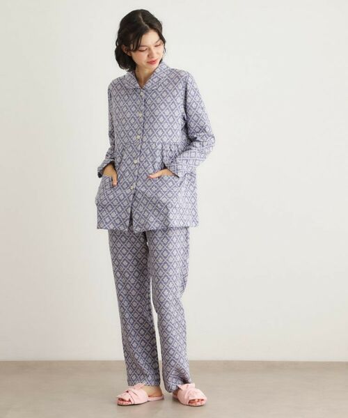 LAURA ASHLEY / ローラ アシュレイ ルームウェア | 中わた入り マリートレリス柄プリント ニットキルトパジャマ | 詳細11