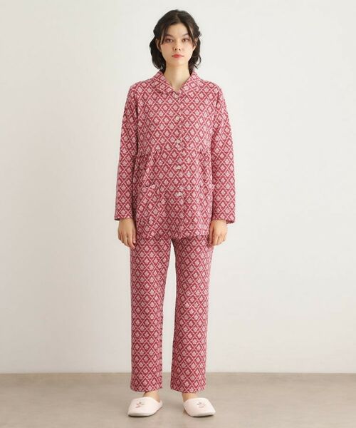 LAURA ASHLEY / ローラ アシュレイ ルームウェア | 中わた入り マリートレリス柄プリント ニットキルトパジャマ | 詳細13