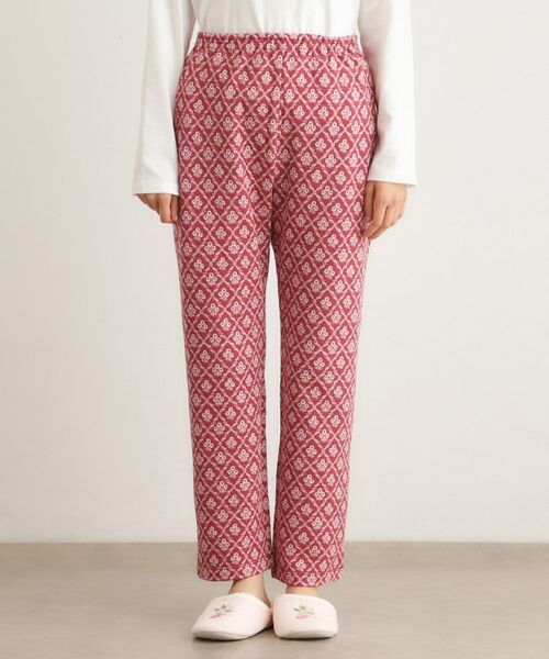 LAURA ASHLEY / ローラ アシュレイ ルームウェア | 中わた入り マリートレリス柄プリント ニットキルトパジャマ | 詳細21