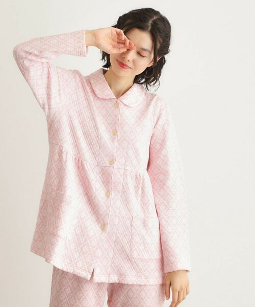 LAURA ASHLEY/ローラ アシュレイ 中わた入り マリートレリス柄プリント ニットキルトパジャマ ピンク(171) 00(FREE) LAURA ASHLEY/ローラ アシュレイ 中わた入り マリートレリス柄プリント ニットキルトパジャマ ピンク(171) 00(FREE)