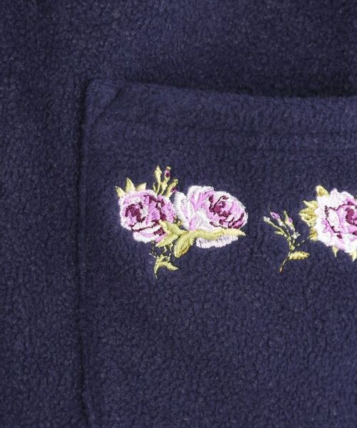 LAURA ASHLEY / ローラ アシュレイ ベスト | クチュールローズ柄 刺繍フリースベスト | 詳細12