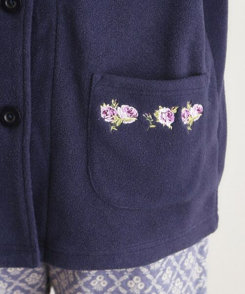 LAURA ASHLEY / ローラ アシュレイ ベスト | クチュールローズ柄 刺繍フリースベスト | 詳細19