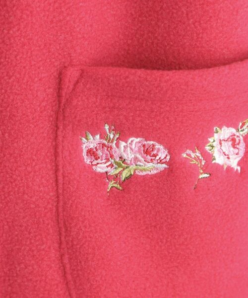 LAURA ASHLEY / ローラ アシュレイ ベスト | クチュールローズ柄 刺繍フリースベスト | 詳細8