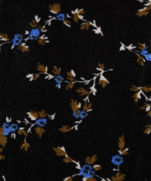 LAURA ASHLEY / ローラ アシュレイ ミニ丈・ひざ丈ワンピース | 【洗える/同柄アイテムあり】エラビー スプリッグ柄ベロアワンピース | 詳細4