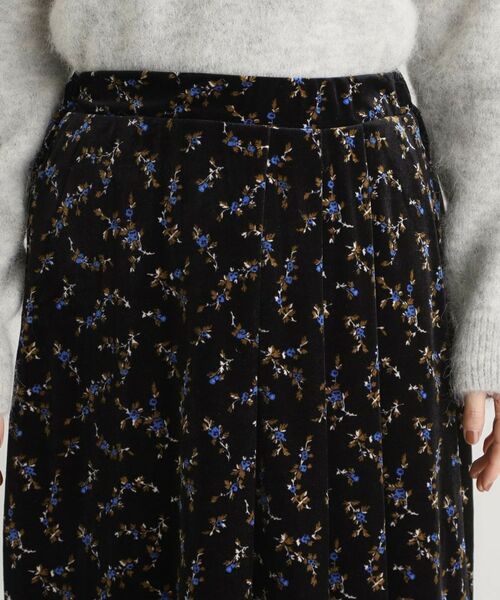 LAURA ASHLEY / ローラ アシュレイ スカート | 【洗える／ウエストゴム／同柄アイテムあり】エラビー スプリッグ柄 ベロアスカート | 詳細8