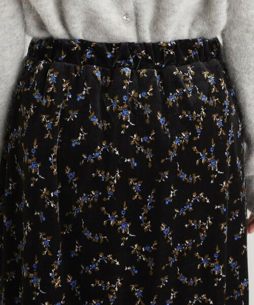 LAURA ASHLEY / ローラ アシュレイ スカート | 【洗える／ウエストゴム／同柄アイテムあり】エラビー スプリッグ柄 ベロアスカート | 詳細9