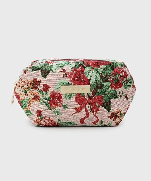 LAURA ASHLEY / ローラ アシュレイ ポーチ | 【ジャカード/ギフトにおすすめ！】メアリーポート ブーケ柄 ポーチ | 詳細1