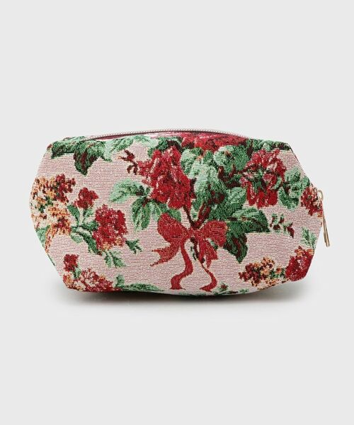 LAURA ASHLEY / ローラ アシュレイ ポーチ | 【ジャカード/ギフトにおすすめ！】メアリーポート ブーケ柄 ポーチ | 詳細3
