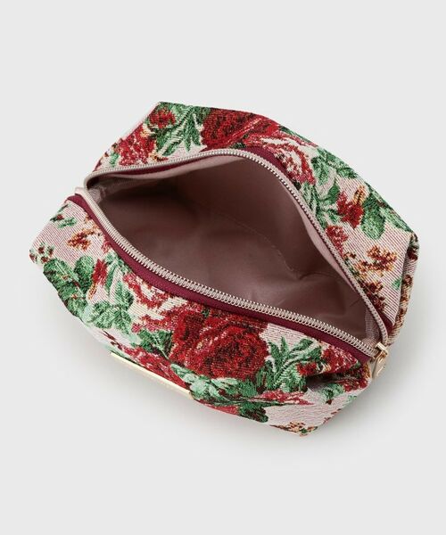 LAURA ASHLEY / ローラ アシュレイ ポーチ | 【ジャカード/ギフトにおすすめ！】メアリーポート ブーケ柄 ポーチ | 詳細4