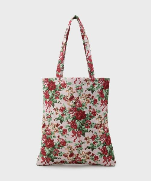 LAURA ASHLEY / ローラ アシュレイ トートバッグ | 【A4サイズ/ジャカード/ギフトにおすすめ！】メアリーポート ブーケ柄 トートバッグ | 詳細3