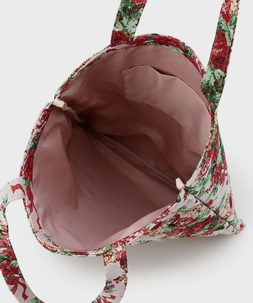 LAURA ASHLEY / ローラ アシュレイ トートバッグ | 【A4サイズ/ジャカード/ギフトにおすすめ！】メアリーポート ブーケ柄 トートバッグ | 詳細5