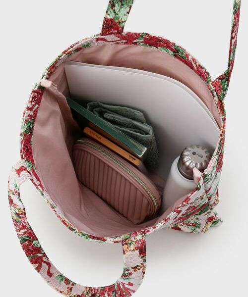 LAURA ASHLEY / ローラ アシュレイ トートバッグ | 【A4サイズ/ジャカード/ギフトにおすすめ！】メアリーポート ブーケ柄 トートバッグ | 詳細6