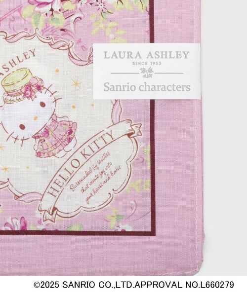LAURA ASHLEY / ローラ アシュレイ ハンカチ | 【サンリオキャラクターズコラボ】ハローキティ＆花 プリントハンカチ | 詳細4