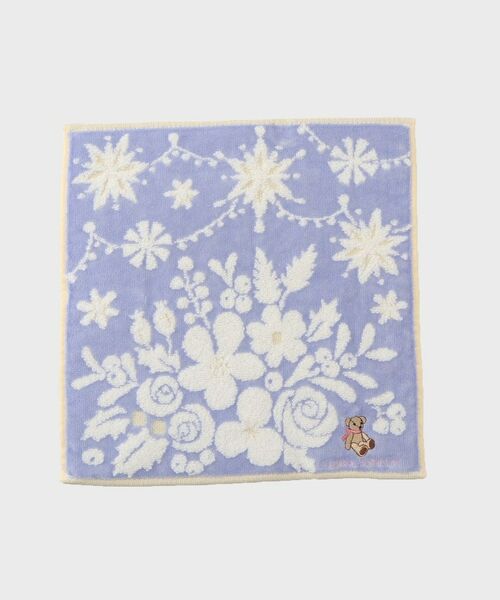 LAURA ASHLEY / ローラ アシュレイ ハンカチ | 【ギフトにおすすめ！】ベア刺繍 クリスマスタオルハンカチ | 詳細1