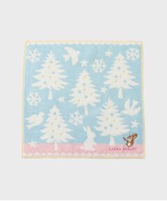 LAURA ASHLEY / ローラ アシュレイ ハンカチ | 【ギフトにおすすめ！】リス刺繍 クリスマスタオルハンカチ