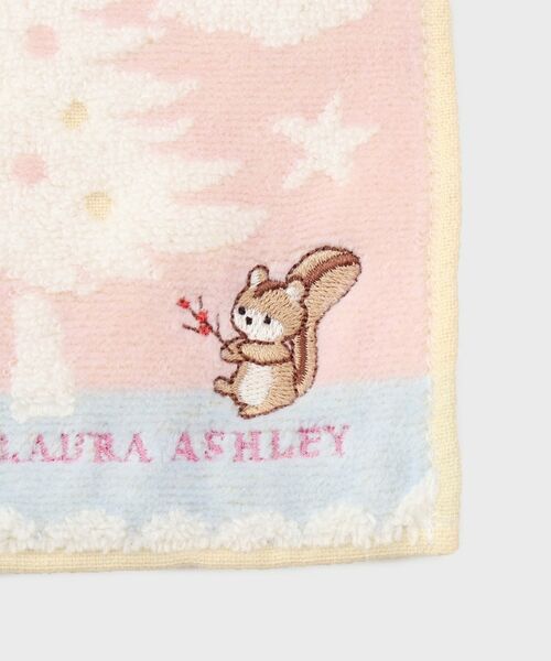 LAURA ASHLEY / ローラ アシュレイ ハンカチ | 【ギフトにおすすめ！】リス刺繍 クリスマスタオルハンカチ | 詳細5