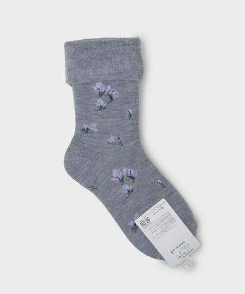 LAURA ASHLEY / ローラ アシュレイ ソックス | 【内側起毛】マグノリア柄 あたたかルームソックス | 詳細2