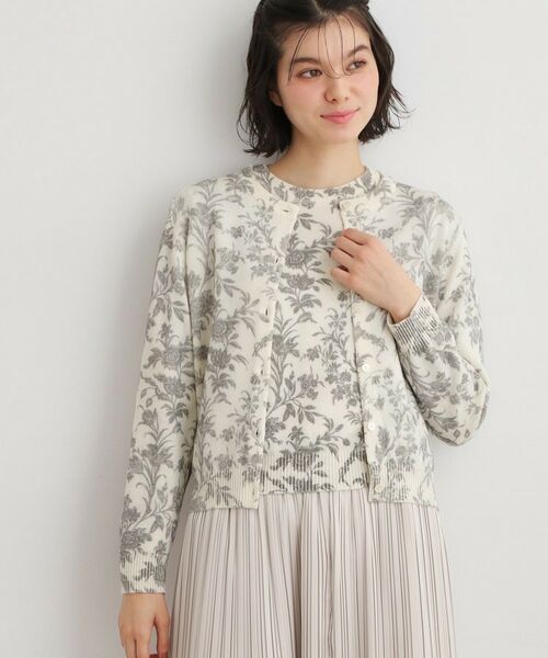 LAURA ASHLEY / ローラ アシュレイ ニット・セーター | 【ウール100％／洗える／同柄アイテムあり】ロイド柄プリント プルオーバーニット | 詳細1