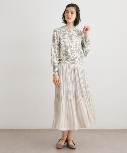 LAURA ASHLEY / ローラ アシュレイ ニット・セーター | 【ウール100％／洗える／同柄アイテムあり】ロイド柄プリント プルオーバーニット | 詳細3