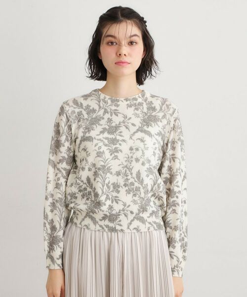 LAURA ASHLEY / ローラ アシュレイ ニット・セーター | 【ウール100％／洗える／同柄アイテムあり】ロイド柄プリント プルオーバーニット | 詳細5